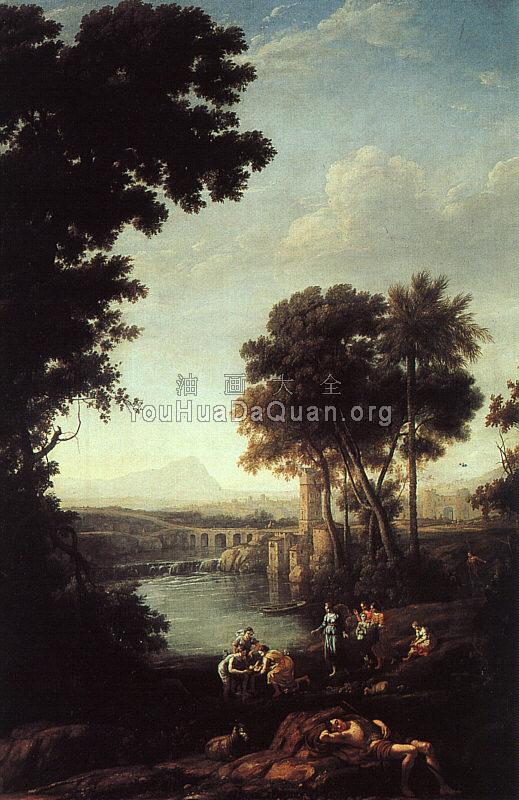 Landscape with the Finding of Moses - 克劳德·洛朗